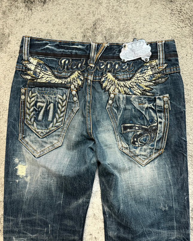 RED PEPPER "HEAVENS WING" DENIM