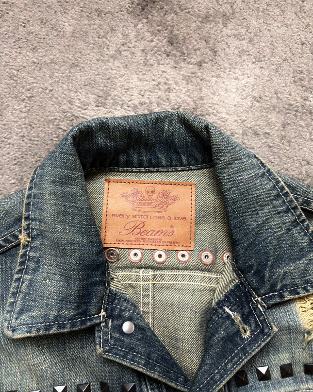 BEAMS "STUDLINE REBEL" DENIM JACKET