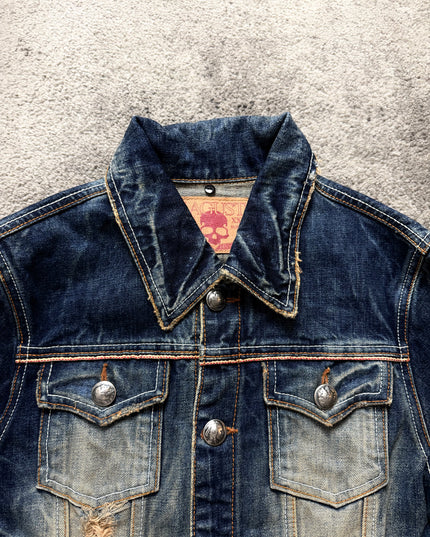 LAGUST "BROKEN INDIGO RITUAL" DENIM JACKET