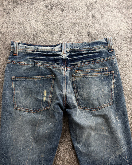 PLACE PLANS "PAINT SCAR" DENIM (S-M)