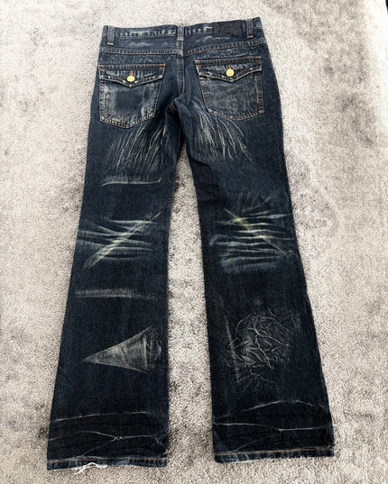 LOWBOX "SCRATCH FLARE" DENIM (M)