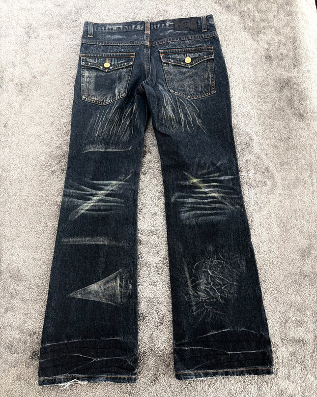 LOWBOX "SCRATCH FLARE" DENIM (M)