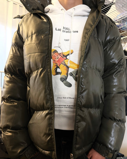 TAKEAWAY "OLIVE GLOSS" PUFFER