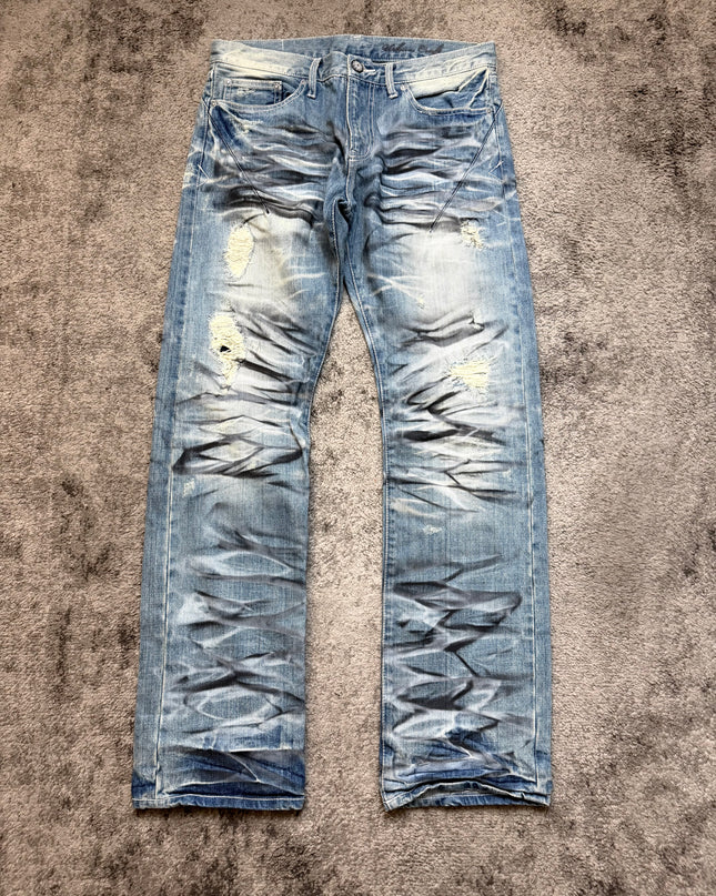 URBAN CRAFT "TORN ECLIPSE" DENIM