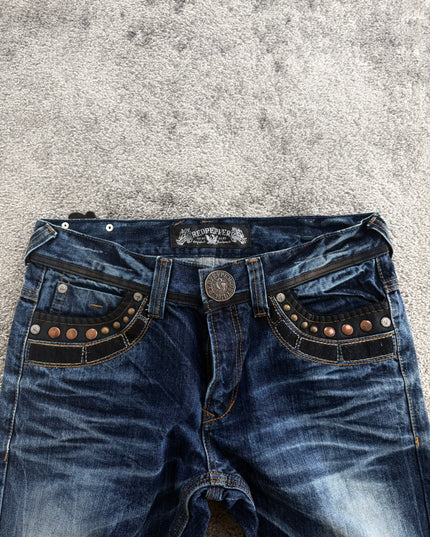 RED PEPPER "STUDDED LOGO" DENIM (M)
