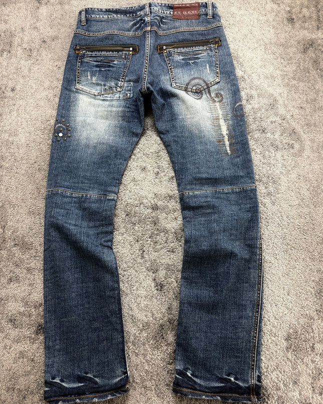 GLOBAL WORK "STUD PATCH" DENIM (M)