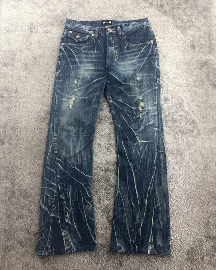 NYLAUS "CHAOS FADE FLARE" DENIM (S-M)
