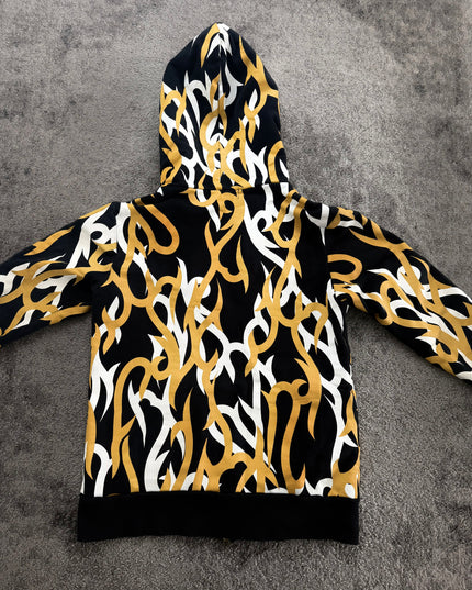 SCHEINE "TRIBAL FLAME" ZIP HOODIE (M)