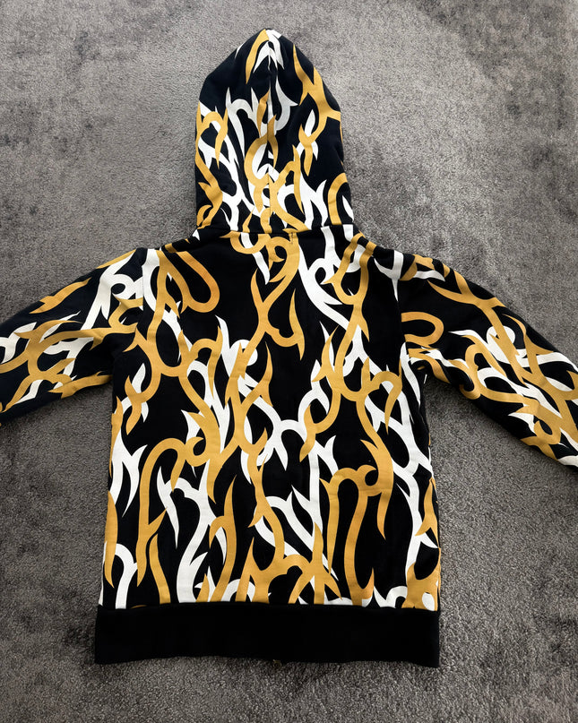 SCHEINE "TRIBAL FLAME" ZIP HOODIE (M)