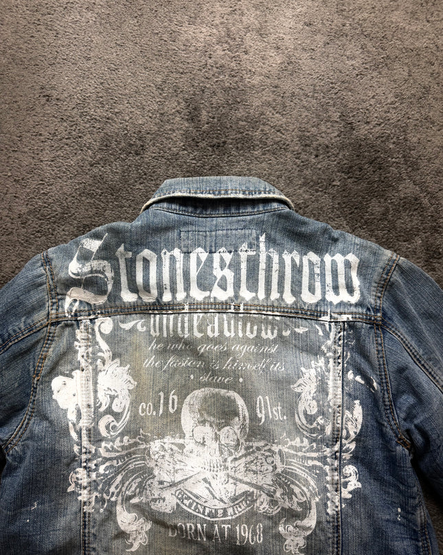 3STONES "STUD FADE" DENIM JACKET