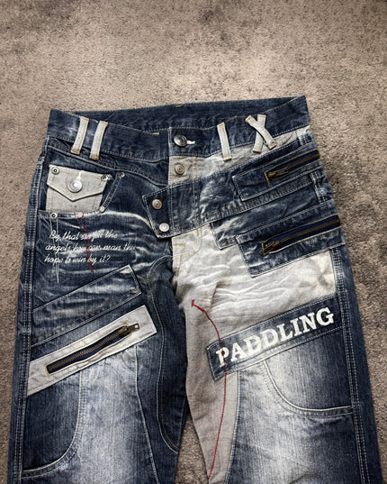 HEISEI "MULTI-ZIP PANEL" DENIM
