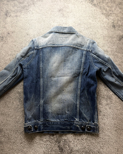 VANQUISH "BLEACHED INDIGO" DENIM JACKET (S-M)