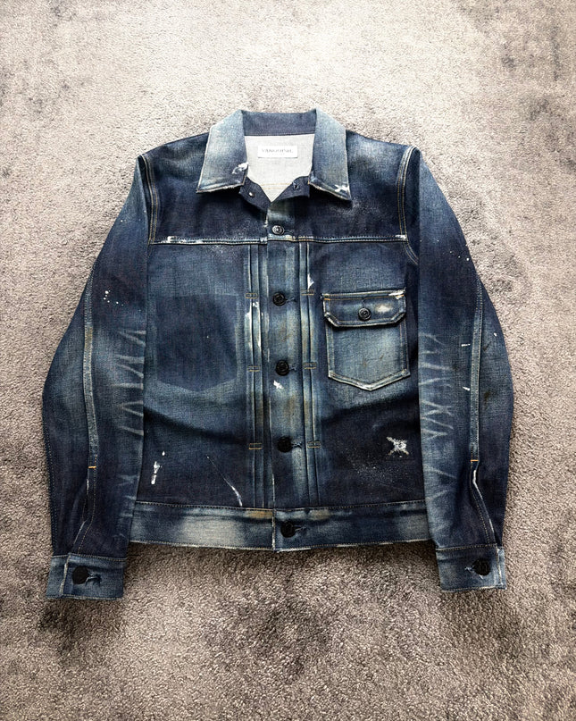 VANQUISH "PAINTED SHADOW" DENIM JACKET (M)