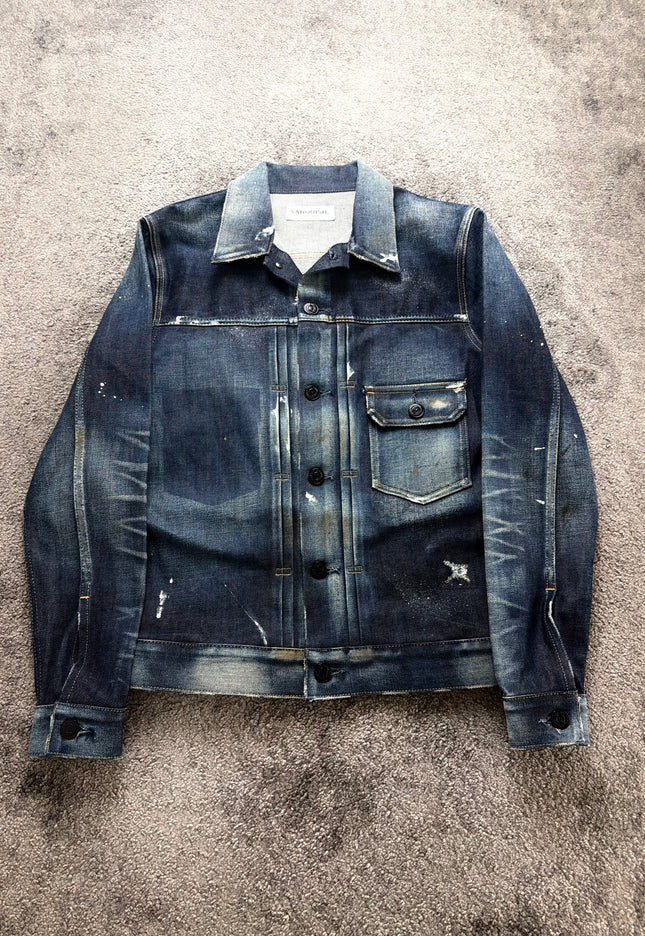 VANQUISH "PAINTED SHADOW" DENIM JACKET (M)