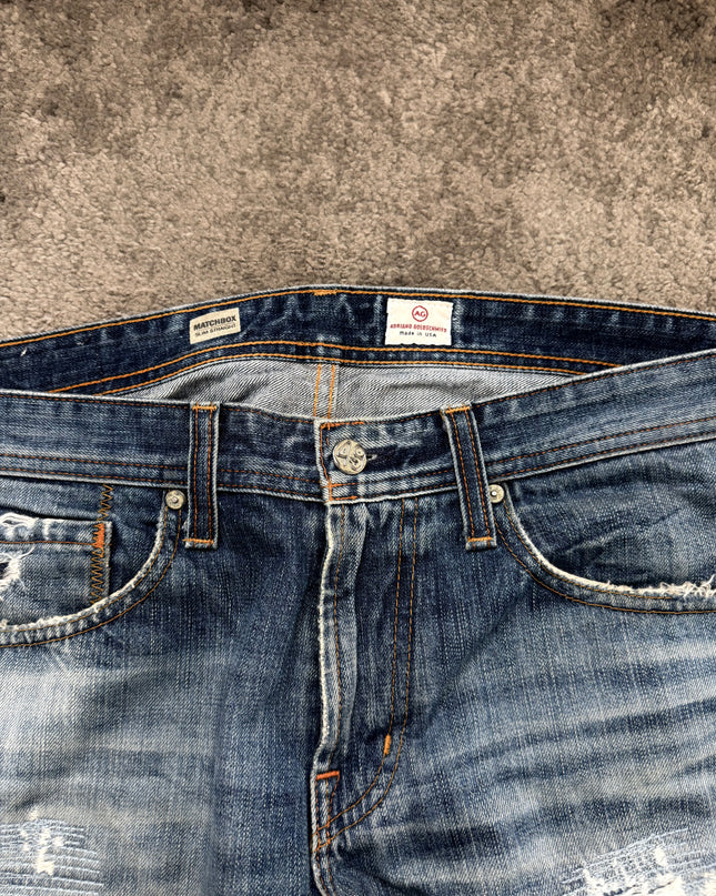 ADRIANO GOLDSCHMIED "DISTRESSED LIGHT FADE" DENIM (M)