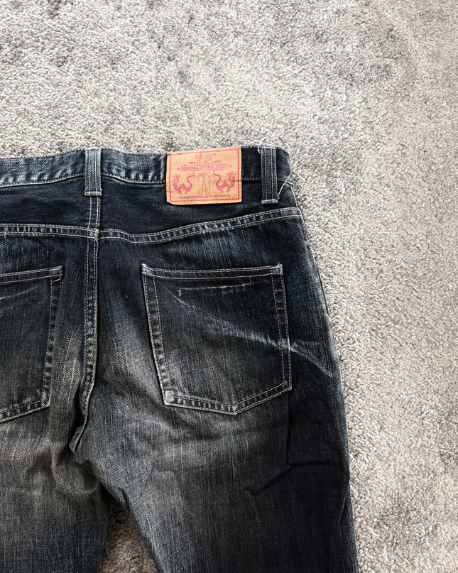 TAKEO KIKUCHI "BLACK WHISKER" DENIM (S)