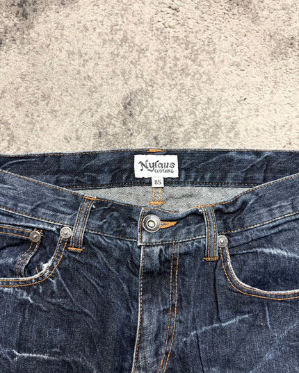 NYLAUS "CRACKED MEMORY" DENIM