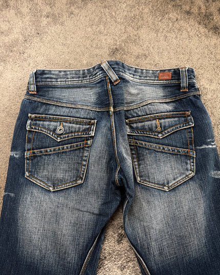 NICOLE CLUB "CROSS FADE STITCH" DENIM (M)