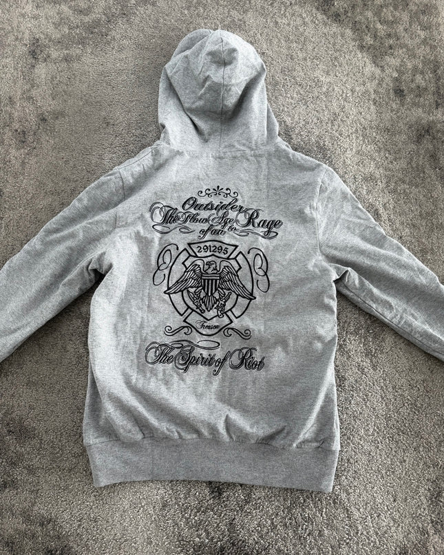 OUTSIDER "SHADOW MINIMAL" ZIP HOODIE (M)