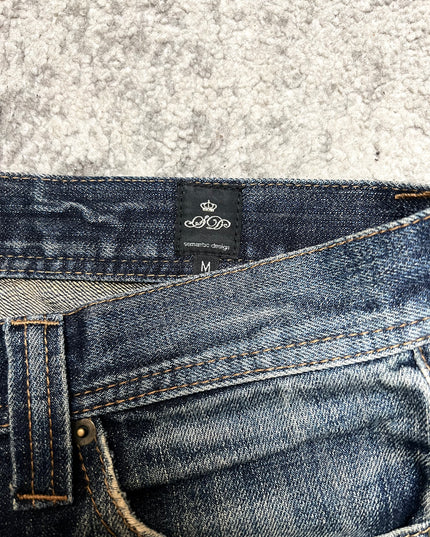 SEMANTIC DESIGN "THREADBARE HOWL JEAN" DENIM