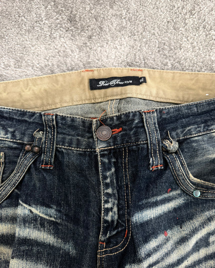 ROOT THREE "PAINT FADE FLARE" DENIM