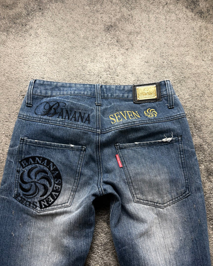 BANANA SEVEN "BLUE STATIC" DENIM