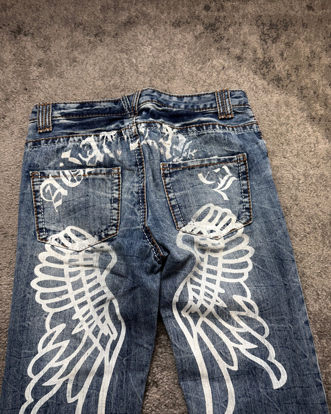 AGATE "DISTRESSED FLARE" DENIM (M)