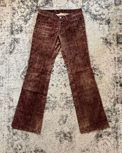 Custom Culture Red Japanese Flared Denim