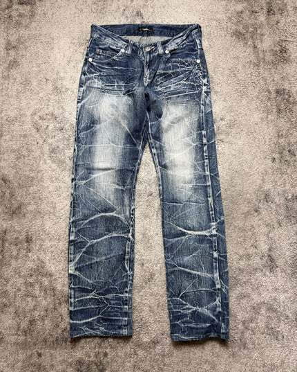 DOUBLEFOCUS "FRACTURED TIME" DENIM