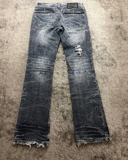LOWBOX "CRACKED FLARE" DENIM (S-M)