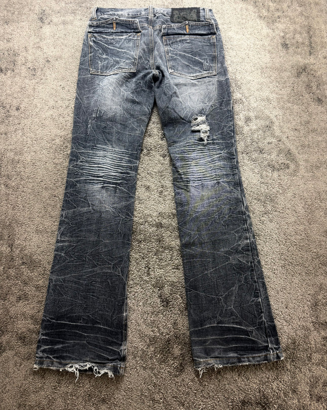 LOWBOX "CRACKED FLARE" DENIM (S-M)