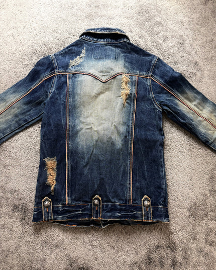 LAGUST "BROKEN INDIGO RITUAL" DENIM JACKET
