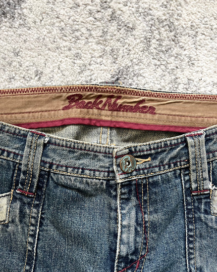 BACKNUMBER WASHED FLARE DENIM