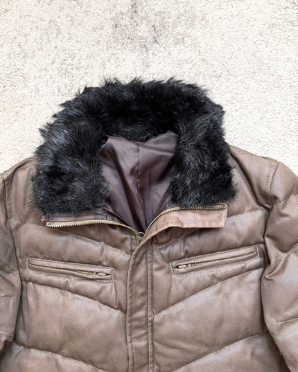 ABAHOUSE "BROWN SHADOWLINE" PUFFER