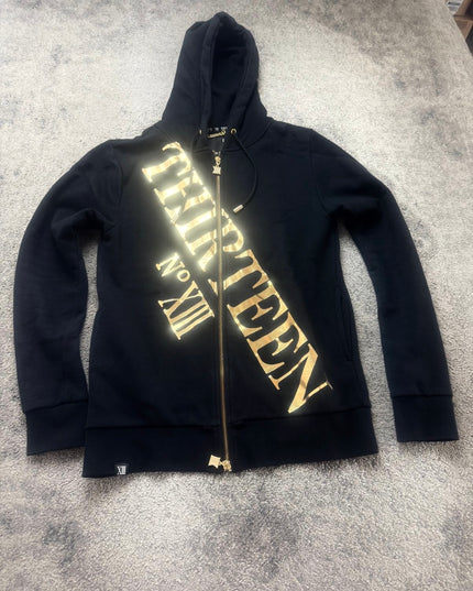 THIRTEEN JAPAN "DIAGONAL STATEMENT" ZIP HOODIE (M)