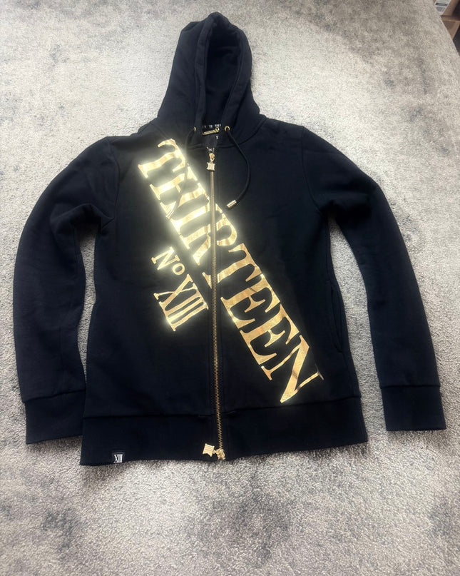 THIRTEEN JAPAN "DIAGONAL STATEMENT" ZIP HOODIE (M)