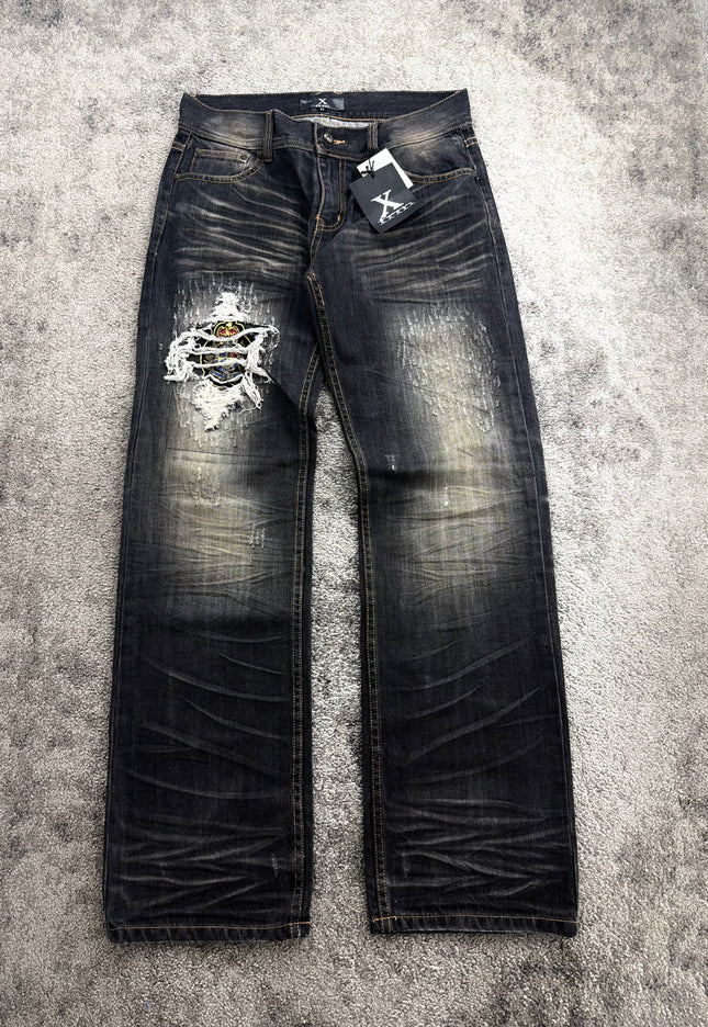 XFRM "DISTRESSED CREST" DENIM (M)