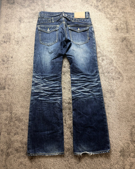 PURPLE EYEBROW "DISTRESSED INDIGO CHAOS" DENIM (S-M)