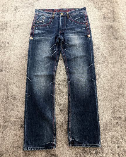 ANTIK "RED STITCH REBELLION" DENIM