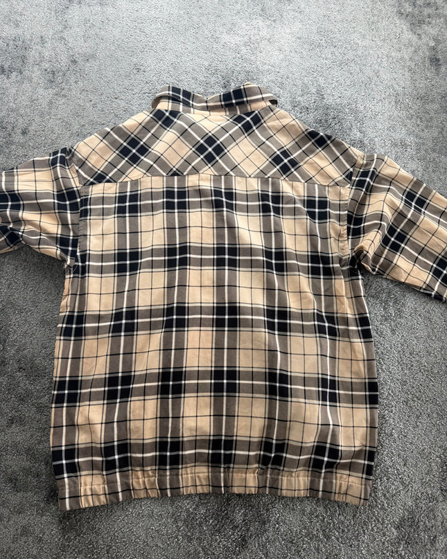 LOCK HEAVEN "BEIGE CHECK" ZIP HOODIE (M)