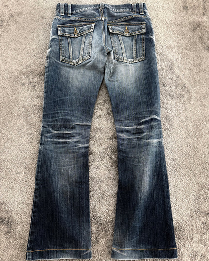 MICHEL KLEIN "GHOST FADE FLARE" DENIM
