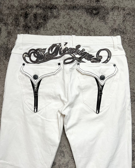 INTHEATTIC WHITE FLARE DENIM 