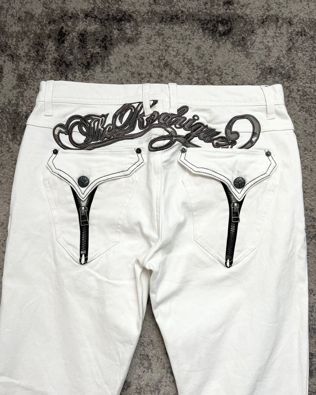 INTHEATTIC WHITE FLARE DENIM 