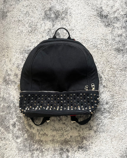 DIAVEL STUDDED GOLD BLACK BACKPACK 