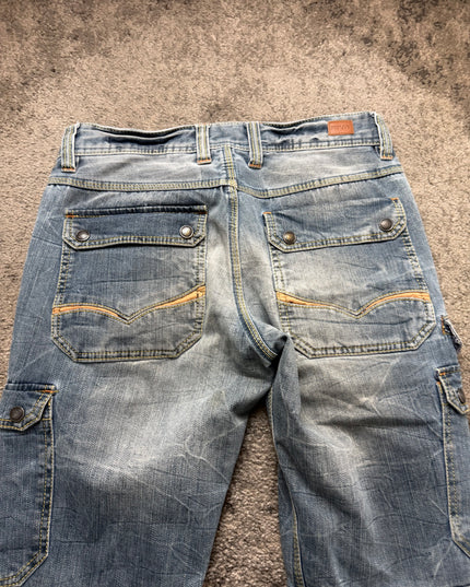NICOLE CLUB "MULTI-POCKET CARGO" DENIM (S)