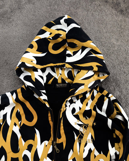 SCHEINE "TRIBAL FLAME" ZIP HOODIE (M)