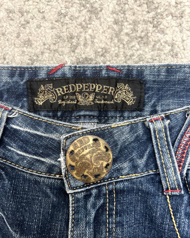 RED PEPPER "JERSEY TEARS" DENIM