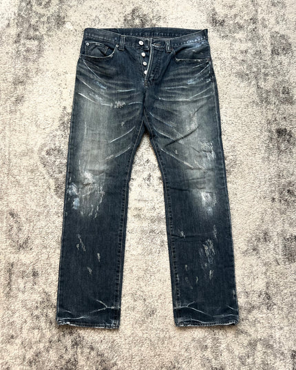 TAKEO KIKUCHI ARCHIVE DISTRESSED DENIM