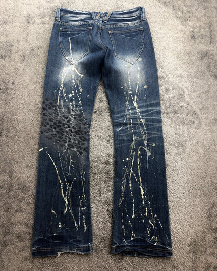 WILD PARTY "LEOPARD SPLASH" DENIM (M)