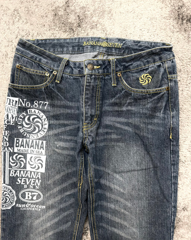 BANANA SEVEN "REBEL SCRIPT" DENIM